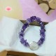 Pulsera amatista barroca con flor de la vida